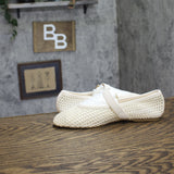 DV Dolce Vita Womens Woven Mulaney Strap Ballet Flat Ivory Off White 8.5M