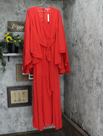 Xtaren Womens Batwing Sleeve Drapey Lined Maxi Dress XA8452