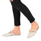 Journee Collection Womens Missie Slip On Square Toe Mules Flats Black 12M