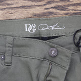 DG2 by Diane Gilman Womens Virtual Stretch Ultra Skinny Jeans 731608 Green 14