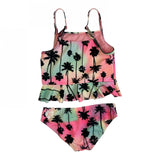Hurley Girls UPF 50+ Palm Tree Tankini Swimsuit Set 167789b3bdadd8