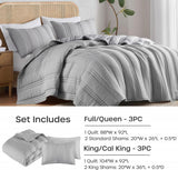 Urban Habitat Quilt Set Crinkled Channel Quilting Coverlet Set UH13-2523