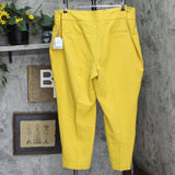 Kasper Womens Plus Size Fly Front Slim Pants 10902147 Butterscotch Yellow 20W