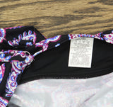 Swim Solutions Swim Bikini Paisley-Print Tankini Top Dancing Paisley Black 16
