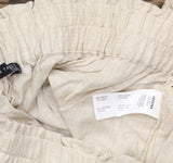 Black Tape Plus Size Cropped Linen Blend Wide-Leg Pants Sand Dollar Brown 1X