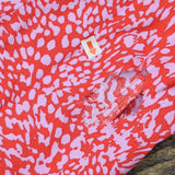 Whistles Womens Woven Diagonal Leopard Print Jumpsuit 36619 Red / Pink 8