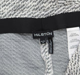 Halston Womens Mid-Rise Boucle Skinny Pants HI475A4G Black / Cream XL