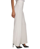 Karl Lagerfeld Womens Mid-Rise Wide-Leg Pull On Pants G44PN33A Soft White 4