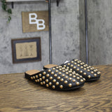 A New Day Channing Studded Slip-On Mule Flats 91636452 Jet Black 6M