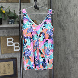 Raisins Curve Lucia Floral Knot-Front Swim Dress N840285 White / Multi 14W
