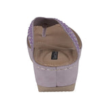 G.C. Shoes Womens Tiana Embellished Comfort Wedge Sandals Tiana Purple 7.5M