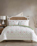 Hallmart Trisha Floral-Print 3-Piece Comforter Set 92836 Green Multi King