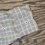Robert Talbott Carmel Mens Plaid Button Up Long Sleeve Shirt Blue Gold Multi L