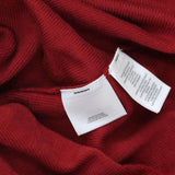 Anne Klein Womens Mock Neck Sweater with Long Sleeve with Buttons Red 2XS