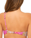 Raisins Juniors Shine on Convertible One-Shoulder Bikini Top Pink Multi S