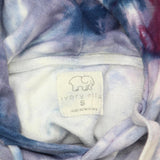 Ivory Ella Womens Tie Dye Graphic Hooded Hoodie Sweatshirt Purple Multicolor S