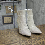 A New Day Womens Cailin Ankle Boots 88375036 Silver Gray 7M