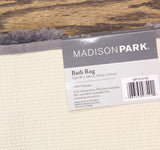 Madison Park Tufted Pearl Channel Bathroom Rug Bath Mat 74304520026 Grey 17x24