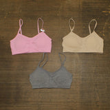 Maidenform Girls Cropped Padded Seamless Bra Gray Multi M