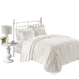 Madison Park Coverlet Bedspread Bedding Set Ivory Off White King / Cal King