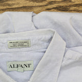 Alfani Vintage Pin Point Oxford Single Needle Dress Shirt Light Blue 17 34-35