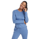 All In Motion Womens Soft Stretch Long Sleeve Top 91737919 Blue M