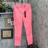 DG2 Womens Virtual Stretch Skinny Jeans 701883-Tall Coral Pink 12 Tall