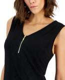 I.n.c. International Concepts Sleeveless 1/4-Zip Blouse Shirt Top 166db51088acda