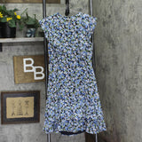 Tommy Hilfiger Chiffon Floral Fit & Flare Dress Sky Captain / Blue Multi 4