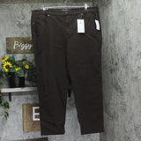 Gloria Vanderbilt Amanda Classic Straight Leg Jeans Coffee Roast Brown 20W