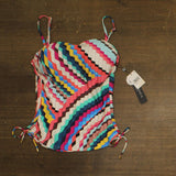 La Blanca Womens Bandeau Tankini Swimsuit Top 19477059615 Multi Blue 12