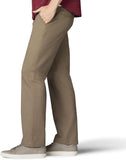 Lee Men's Extreme Motion Flat Front Regular Straight Pant Breen Brown 33x30