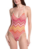 PQ Womens Margot Open Back One-Piece Swimsuit CYN-5029P Pink Multi L