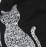 La Pop Art Word Art Dog and Cat Pet Graphic T-Shirt YPALSBLACKS Black S