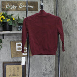 Calvin Klein 2-Piece Sweater Set with Matching Button-Down Shirt Burgundy Red 7