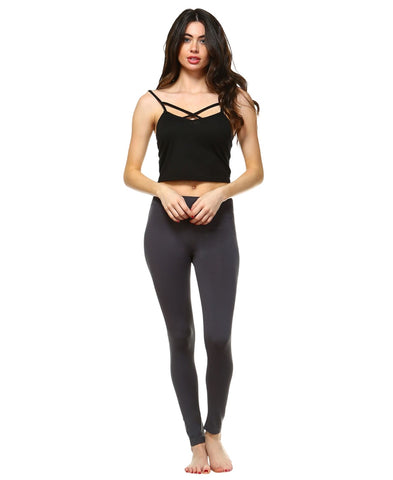 White Mark Womens Unlined Stretch Solid Leggings 208-06