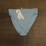 Sanctuary Refresh Rib High-Leg High-Rise Bikini Bottom SARR25552 Blue Chateau L