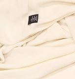 MSK Plus Size Round Neck Flutter Sleeve Pleated Dress Birch Off White 1X