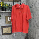 Tommy Bahama Mens Embroidered Pique Contrast Stitch Polo Shirt Red XL