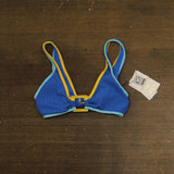 Becca Crinkle Crush Textured Convertible Bikini Top 123257 Ocean Blue S