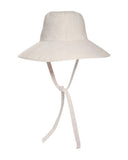 Lack Of Color Linen Wide Brim Summer Bucket Hat SUMBUCPEBL Pebble Brown M/L