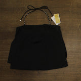 Michael Michael Kors Womens Chain Halter Tankini Swim Top MM7M167 Black L