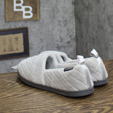 Isotoner Womens Quilted Microterry Slippers 96076 Light Gray L (8.5-9)