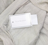 1. STATE Womens Metallic Crinkled Tiered V-Neck Dress Silver Gray / Gold XS