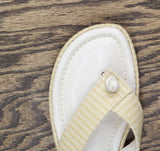 Donald Pliner Womens Sylver Thong Sandals SYLVERR Foam Brown 8M