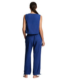Lauren Ralph Lauren Womens Top & Pants Cover-Up Swim Woven Blue Saturn S