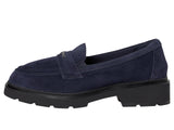Clarks Suede Lauryl Step Loafer 26184351 Navy Blue 10W