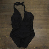 DKNY Womens One Piece Tummy Control Halter Neckline Swimsuit DL2SS001