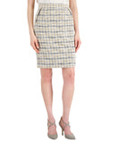 Kasper Womens Petite Plaid Zip-Pocket Skirt 10820093
