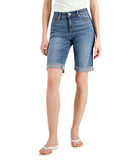 INC International Concepts Denim Bermuda Shorts Rolled Hem Indigo Blue 16